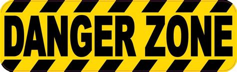 10in X 3in Danger Zone Sticker Stickertalk®