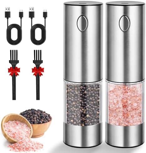 Amazon Gravity Electric Salt And Pepper Grinder Set Usb