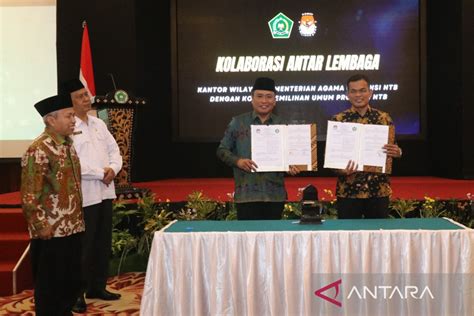 KPU Dan Kemenag NTB Kerjasama Meningkatkan Partisipasi Pemilih Pemula