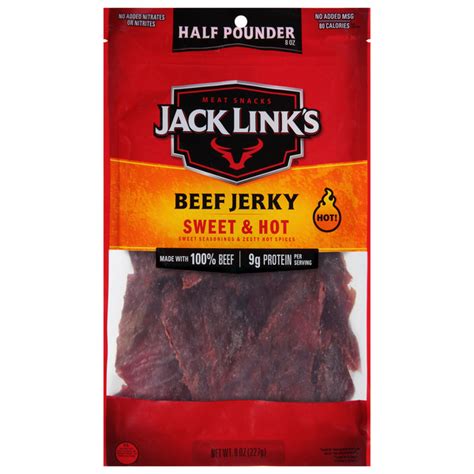 Save On Jack Links Meat Snacks Beef Jerky Sweet And Hot Half Pounder