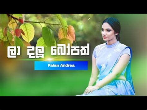 La Dalu Bopath Falan Andrea New Song Audio Youtube