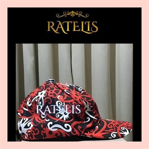 Adult Hat Kalimantan Batik Motif Hat Iban Hat People Pattern Hat Dayak