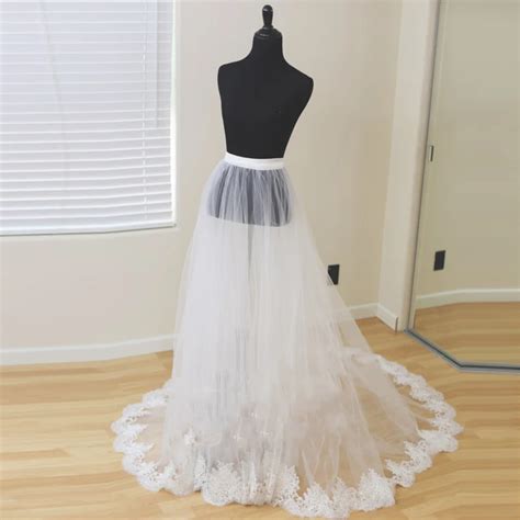 Detachable Bridal Skirt Wedding Overskirt Layers Removable Tulle