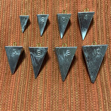 5 Lbs Pyramid Fishing Weights Sinkers 1 2 3 4 5 6 8 10oz FREE