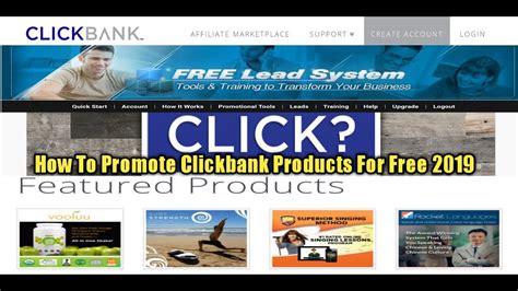 How To Promote Clickbank Products For Free To 7 Clickbank Affiliate