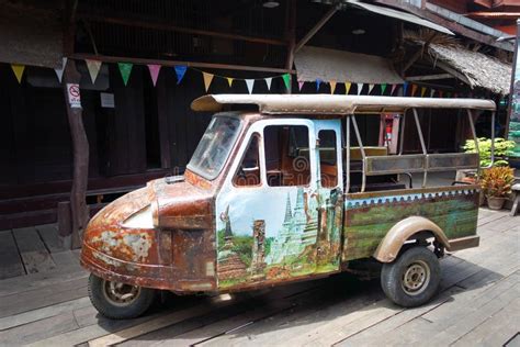 Ancient Tricycle in Thailand Stock Photo - Image of asia, sawasdee ...