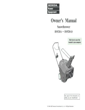 Honda Hs Manual Fill Online Printable Fillable Blank Pdffiller