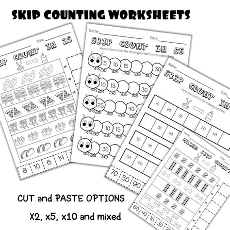 Simple Multiplication Worksheets With Pictures Skip Counting By