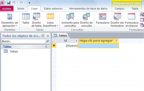 Crear Una Tabla En Access Excel Total