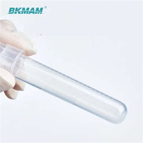 Capped Test Tube Clear Sterile Plastic Cell Culture Tube 12ml Lab