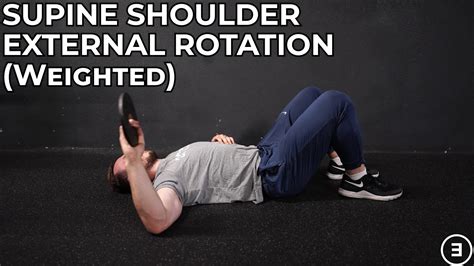 Supine Shoulder External Rotation Weighted Youtube