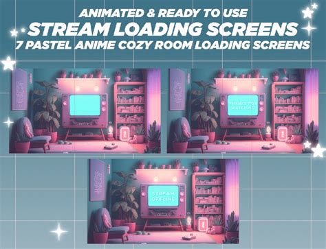 Cozy Anime Lofi Gameroom Animated Overlay Pack Stream Pack Twitch