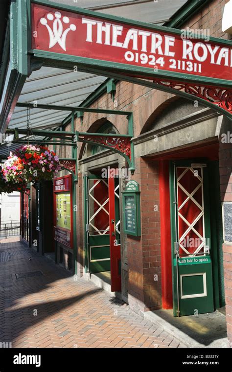 City Of Wakefield England The Main Entrance To The Theatre Royal And