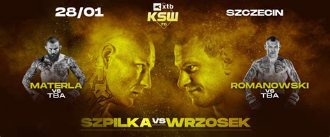 Szpilka vs Wrzosek oraz powrót Materli i Romanowskiego na gali XTB KSW