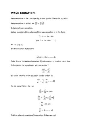 derivation of Wave equation | PDF