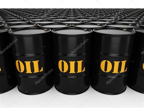 D Rendering Black Oil Barrels Stock Photo Apopium