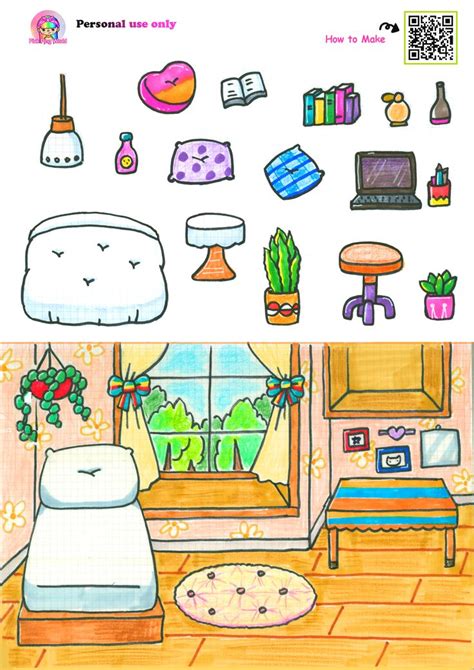 Toca Boca M Gan Room Paper Diy Handmade Drawing Printables In