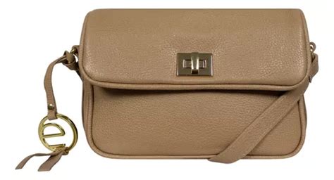 Bolso Saddle K421 Le Postiche De Piel Con Forma De Cruz Beige