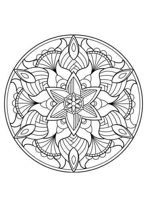 Coloriage Gratuit à Imprimer Mandala Coloriage eu org