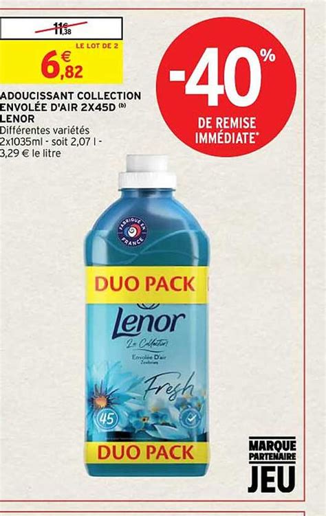 Promo Adoucissant Collection Envol E D Air X D Lenor Chez Intermarch