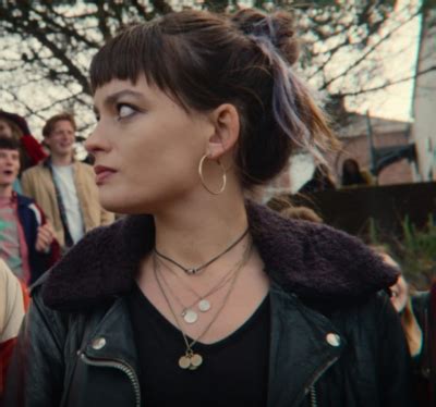 Sex Education S Emma Mackey Black Leather Jacket