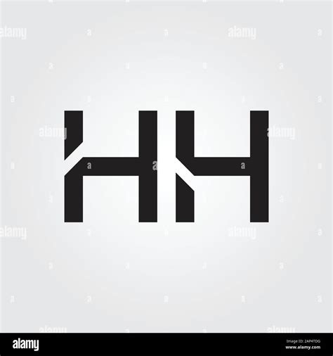 Letter Hh Logo Design Vector Template Initial Linked Letter Hh Vector