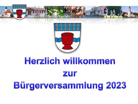 Gemeinde Obertaufkirchen Bürgerversammlung Vom 19 04 2023