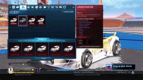 Rocket League TITANIUM WHITE ZOMBA TRADE UP YouTube