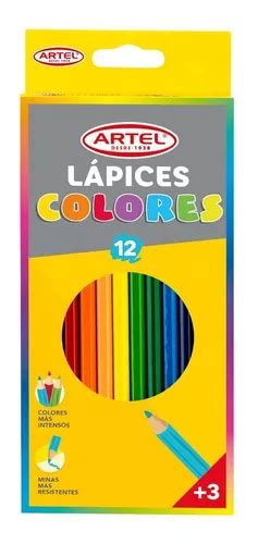 Estuche L Pices De Color Creyones Largos Artel Cuotas Sin Inter S