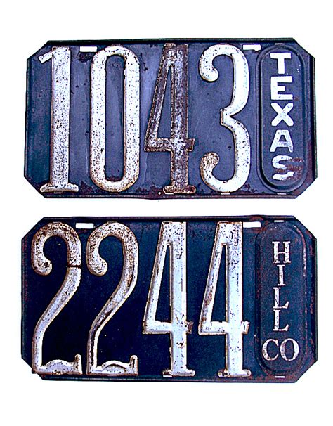 Old Texas License Plates | Antique License Plates Texas