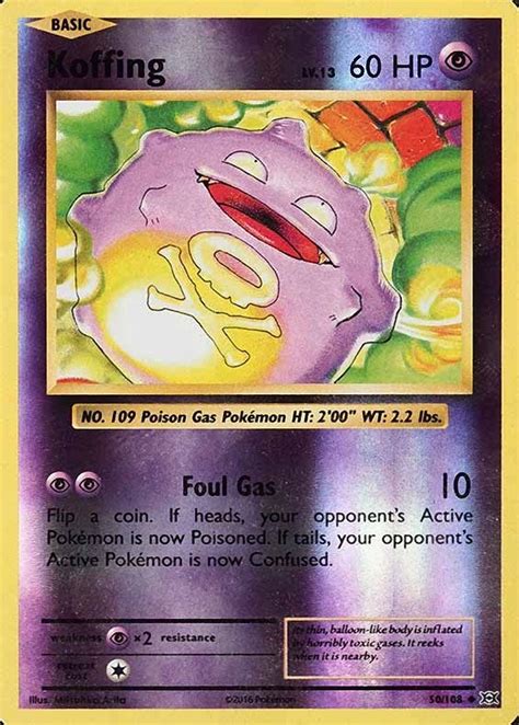 Pokemon Xy Evolutions Koffing Reverse Foil Tcg Vcp Price Guide