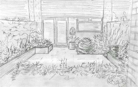 Garden Sketch Easy at PaintingValley.com | Explore collection of Garden ...