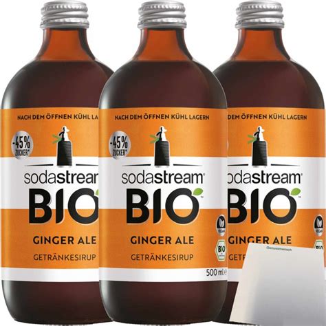 Sodastream Sirup Ginger Ale Geschmack Er Pack X Ml Flasche Us