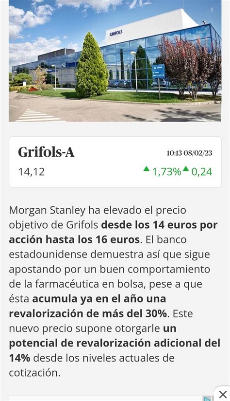 Pharma Jonpi On Twitter Grifols Recibe El Respaldo De Morgan