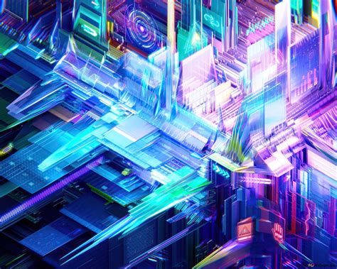 abstract view  colorful shapes  lights  wallpaper