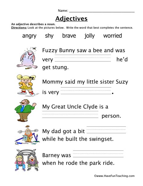 Nouns To Adjectives Worksheets Printable Calendars At A Glance