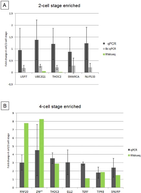 Validation Of Rna Sequencing By Rt Qpcr Graphs Showing Fold Changes