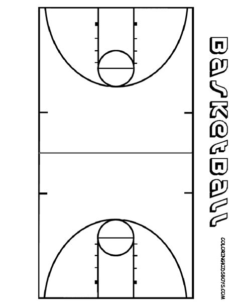 Printable Basketball Court Template Printable Kids Entertainment