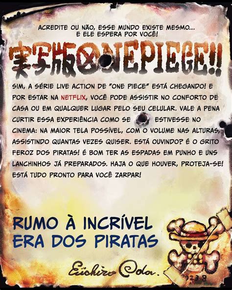 One Piece Eiichiro Oda Divulga Nova Carta Aos F S