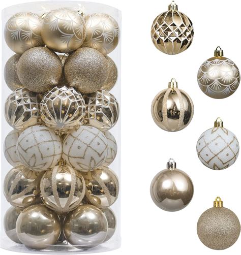 Valery Madelyn Pcs Cm Baubles Elegant Gold And White Theme