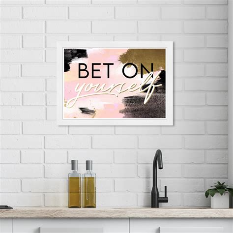 Wynwood Studio Prints Typography And Quotes Bet On Yourself Blush Pink