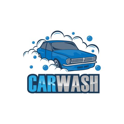 Car Wash Logo Cleaning Car Washing And Service Vector Logo Design