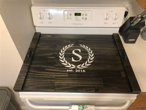 Rustic Stove Top Cover Custom Wooden Stove Cover Wooden Tray Etsy