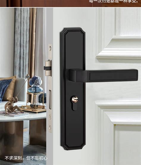 Door Knob Set Matt Black European Door Knob Double Lock Door Knob