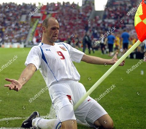 Czech Striker Jan Koller Celebrates After Editorial Stock Photo Stock