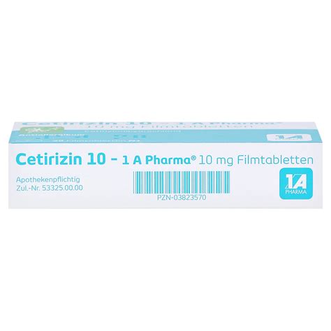 Cetirizin 10-1A Pharma 20 Stück N1 kaufen | medpex