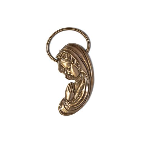 Madonna Praying Emblem With Halo Right Global Bronze Inc