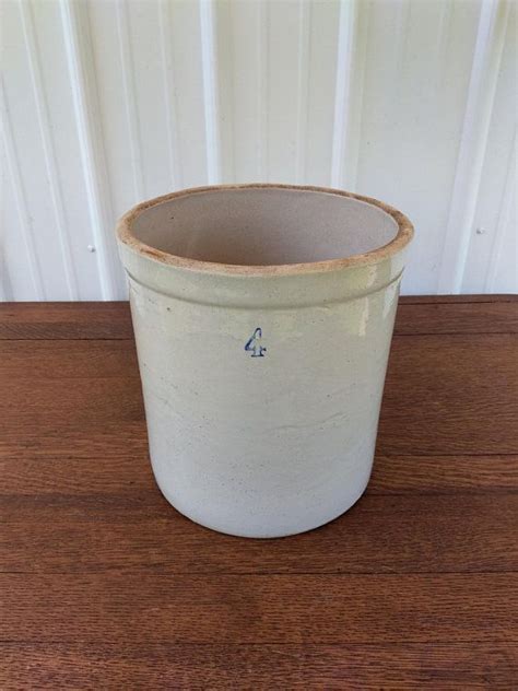 Antique Crock Old Stoneware Crock Antique 4 Gallon Crock Antique