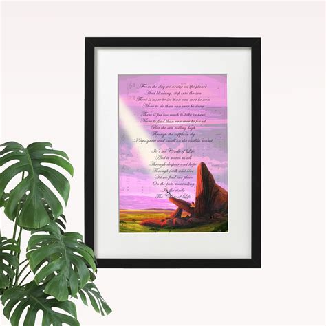 Lion King Circle of Life Lyrics Wall Art Print - Etsy