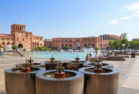 YEREVAN, ARMENIA. 17 August 2016: Fountain for Drinking Water ...